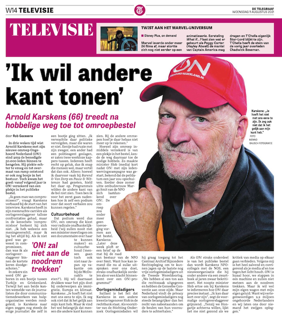 Telegraaf artikel