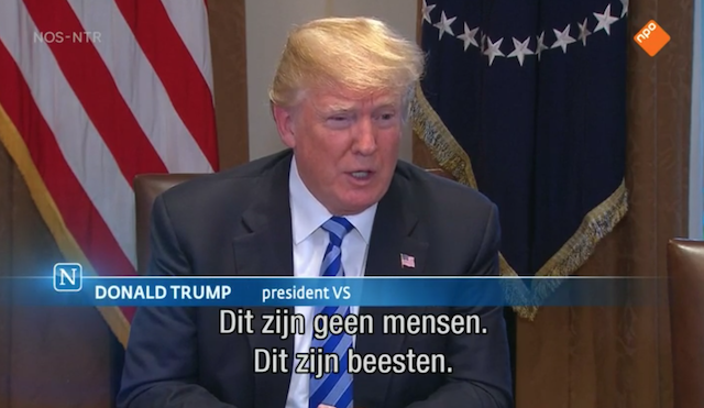 Trump mensen en beesten