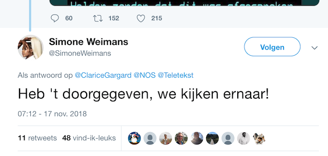 Tweet simone weimans